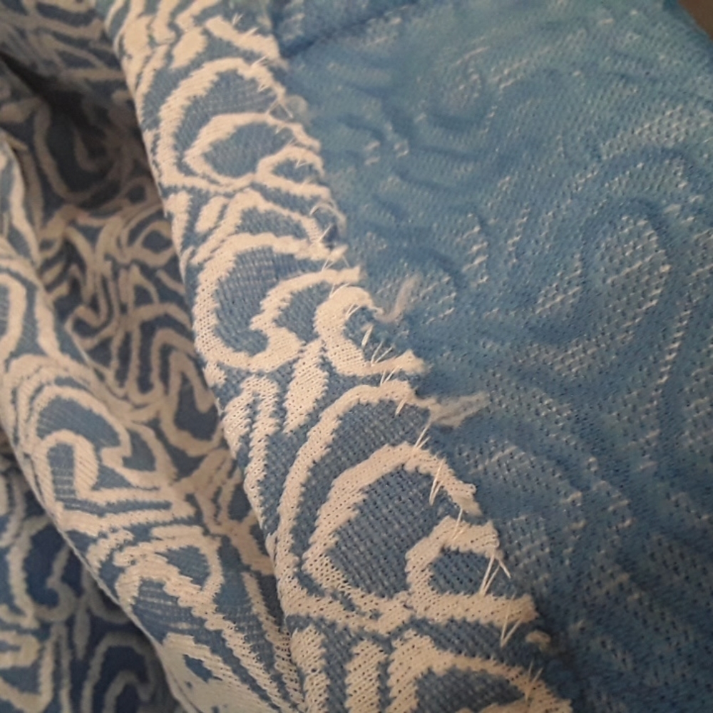 Vintage 60s Blue and White Mod Dress 16 - Picture 11 of 11
